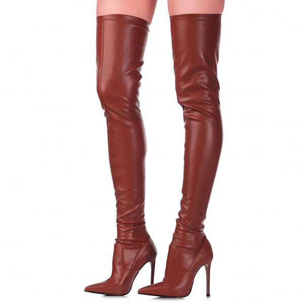 Women's Sexy Pointed Toe High Stiletto Over the Knee Boots 47518365S