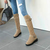 Women's Flat Buckle-Strap Knee-High Boots 35363104C