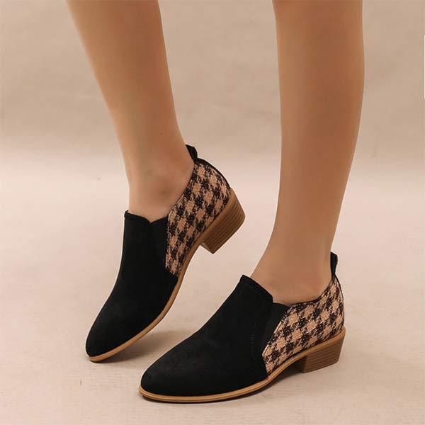 Women's Pointed-Toe Color-Block Chunky-Heel Fashion Shoes 70765206C