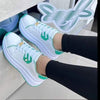 Women's Thick Sole Lace-Up Low-Top Athletic Shoes 97264627C