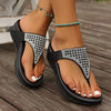 Women's Rhinestone Embellished Slide Wedge Sandals 97621807C