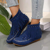 Women's Studded Flat Tassel Ankle Boots 31973226C