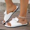 Women's Solid Color Bow Flat Casual Slippers 04204065S
