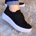 Women's Fly Woven Front Lace Up Low Top Casual Shoes 02061595C