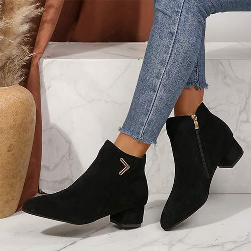 Women's Block Heel Fashion Ankle Boots 28722304C