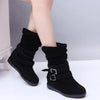 Women's Suede Belt Buckle Short Boots 45748686C