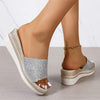 Women's Lightweight Woven Platform Sandals with Thick Sole 33842114C