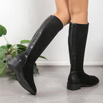 Women's Fashion Patchwork Suede Knee-High Boots 66315118S