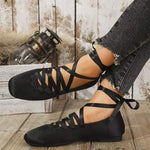 Women's Retro Cross Lace Mary Jane Shoes 45206267C