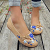 Women's Embroidered Rubber Sole Ethnic Style Flats 83646468S