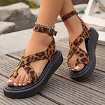 Women's Platform Toe Ring Buckle Sandals 60903600C