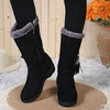 Women's Flat Fur-Lined Thickened Mid-Calf Snow Boots 15715072C