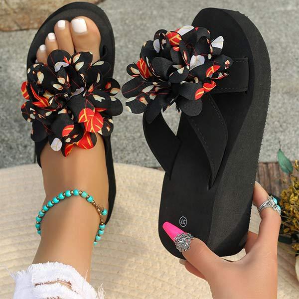Women's Floral Beach Vacation Flat Sandals 10149550C