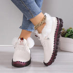 Women's Casual Flat Plush Soft-Soled Cotton Shoes 27914327S