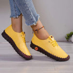 Women's Candy-Colored Lace-Up Soft Rubber Sole Casual Shoes 04074363C