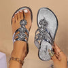 Women's Flat Rhinestone Thong Sandals 00167514C