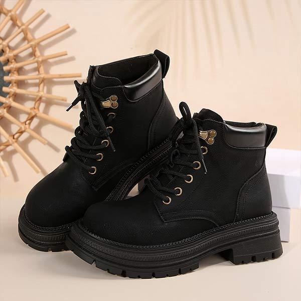 Women's Vintage Lace-Up Ankle Biker Boots 44601847C