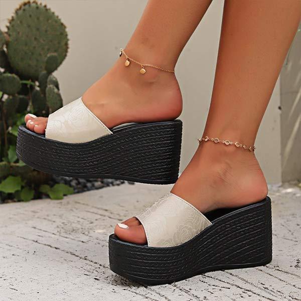 Women's Platform Platform Open Toe Slippers 71126892C