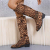 Women's Two-Way Leopard Print Riding Boots 90900119C