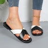 Women's Casual Contrast Color Flat Beach Slippers 63485054S