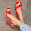 Women's High Heel Side-Cutout Fashion Sandals 43193851C