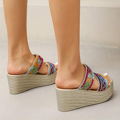 Women's Thick-Platform Wedge Heel Peep-toe Sandals 59875528C