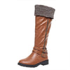 Women's Vintage Low Heel Knee-High Boots 55794092C