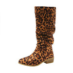 Women's Leopard Print Knee-High Boots 91739966C