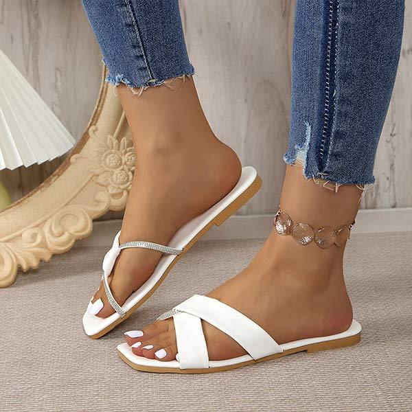 Women's Flat Fashion Cross Sandals 20791398C