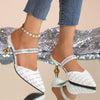 Women's Pointed Toe Mid-Heel Stiletto Slide Sandals 58450432C