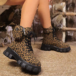 Women's Platform Leopard Print Ankle Boots 75818278C