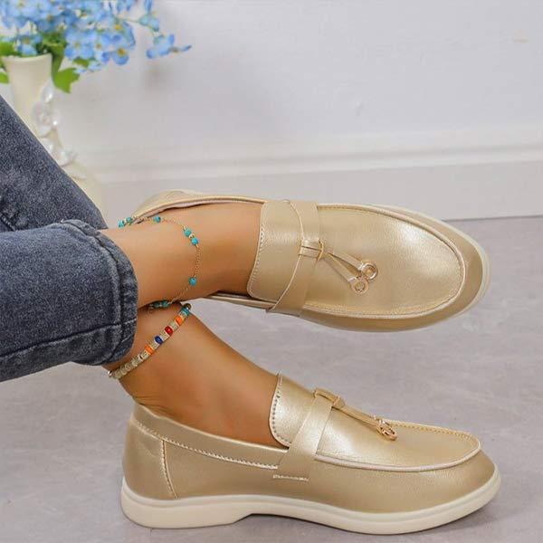 Women's Vintage Tassel Flat Slip-On Loafers 54495794C