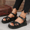 Women's Cross-Strap Thick-Sole Velcro Sandals 26229407C