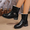 Women's Casual Round Toe Side Zipper Martin Boots 30989954S