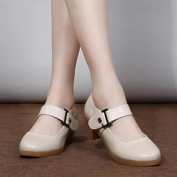 Women's Casual Thick Heel Velcro Dance Shoes 08766296S