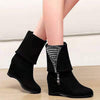 Women's Rhinestone Wedge Foldable Two-Way Fashion Boots 69839568C