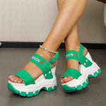 Women's Chunky Heel Open Toe Platform Sandals 36218535C