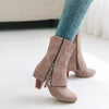 Women's Lace Chunky Heel Ankle Boots 80616735C