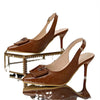 Women's Pointed High Heels with Fine Heels, Closed Toe, and Hollow Design - Elegant and Striking 17646718C
