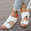 Women's Thick-Soled Belt Buckle Wedge Sandals 37058295C