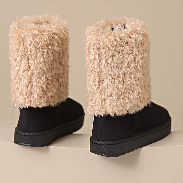 Women's Slip-On Snow Boots with Furry Cuffs 23099854C