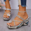 Women's Fashionable Rhinestone Toe-Loop Sandals 00532353C