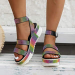 Women's Rhinestone Embellished Chunky Heel Sandals 90833879C