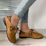 Women's Retro Colorblock Lace-up Flat Casual Shoes 22892771S