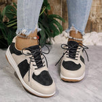 Women's Casual Plush Lined Color Block Sneakers 64795818S