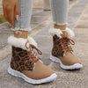 Women’s Leopard Print Plush Casual Snow Boots 38158373S