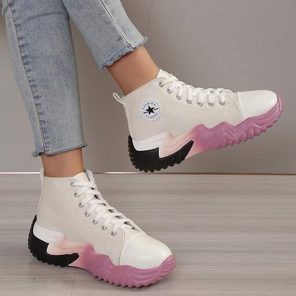 Women's High-Top Canvas Sneakers 47402099C