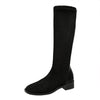 Women's Fashion Patchwork Suede Knee-High Boots 66315118S