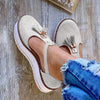 Women's Round Toe Belt Buckle Tassel Platform Sandals 40178808C