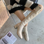 Women's Chunky Heel High Knee Boots - Elevate Your Style 54049629C